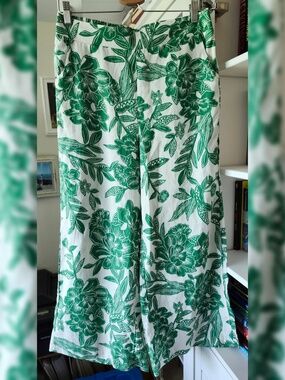 Women's Christian Siriano linen blend wide leg pants